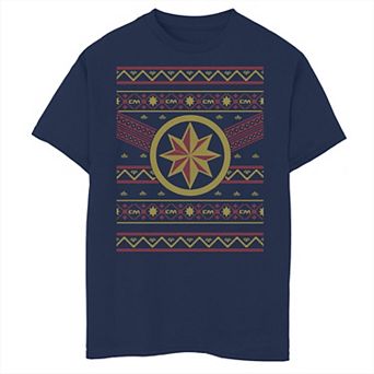 Boys 8-20 Marvel Christmas Captain Marvel Sweater Graphic Tee