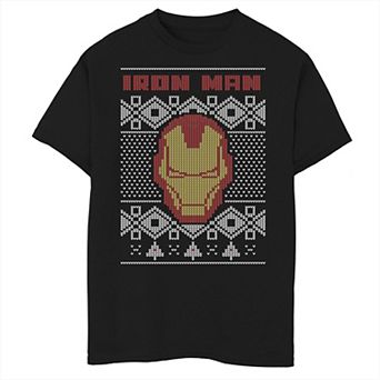Boys 6-20 Marvel Christmas Iron Man Ugly Sweater Graphic Tee
