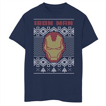 Boys 8-20 Marvel Christmas Iron Man Ugly Sweater Graphic Tee