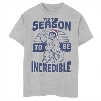 Boys 8-20 Marvel The Hulk 'Tis The Season To Be Incredible Christmas Graphic Tee