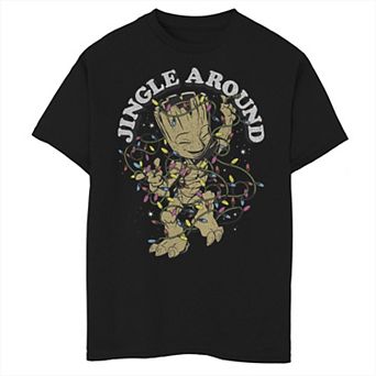 Boys 8-20 Marvel Christmas Groot Jingle Around Portrait Graphic Tee