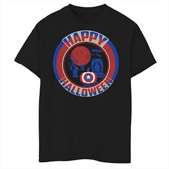 Boys 8-20 Marvel Captain America Shield Happy Halloween Graphic Tee