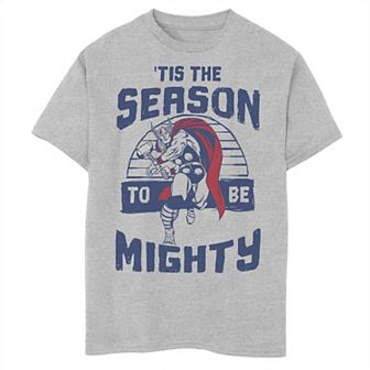 Boys 8-20 Marvel Thor 'Tis The Season To Be Mighty Christmas Graphic Tee