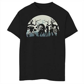 Boys 8-20 Marvel Halloween Vintage Silhouette Portrait Graphic Tee