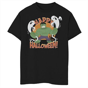 Boys 8-20 Marvel The Hulk Ghosts Happy Halloween Graphic Tee