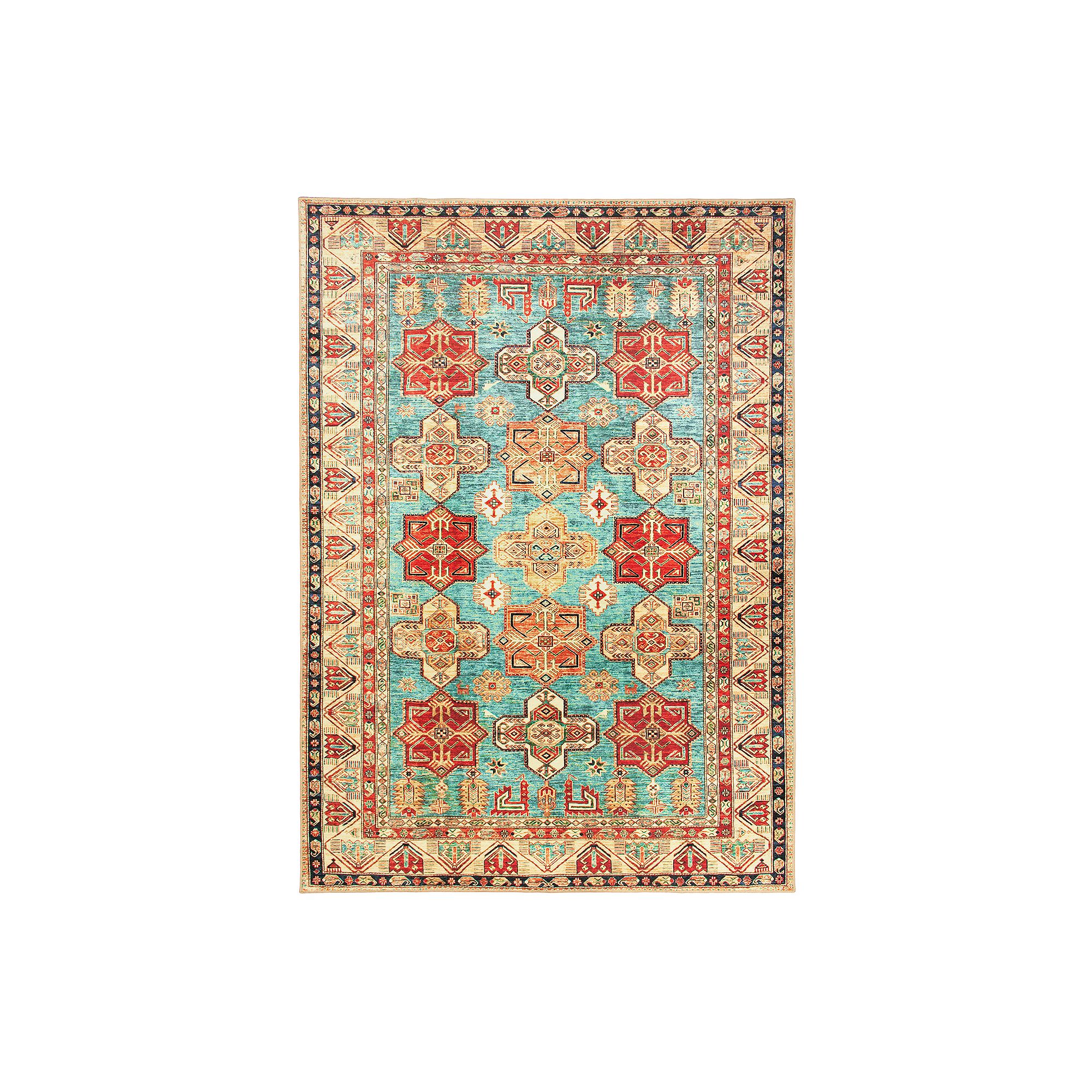 My Magic Carpet Ottoman Machine Washable Rug, Turquoise