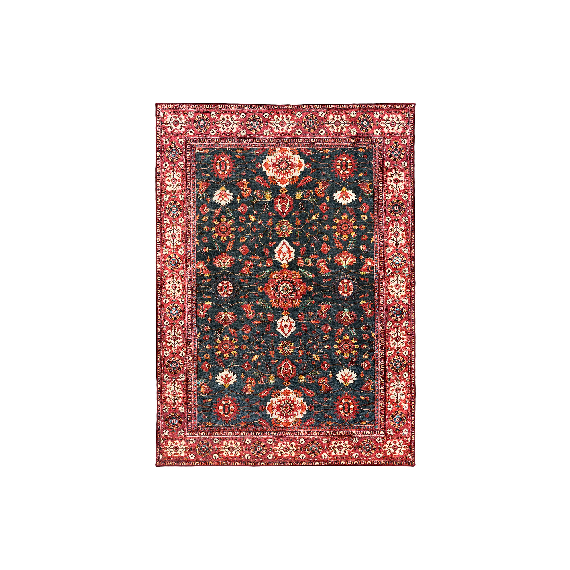 My Magic Carpet Ramage Machine Washable Rug, Blue