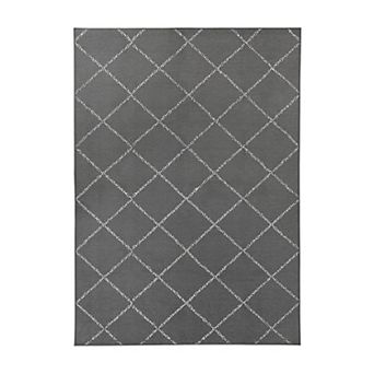 My Magic Carpet Medina Diamond Gray Rug 2.5x7