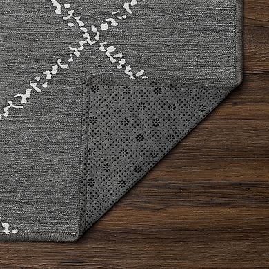 My Magic Carpet Median Diamond Waterproof Machine Washable Rug