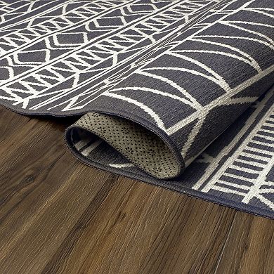 My Magic Carpet Chelsea Tribal Waterproof Machine Washable Rug