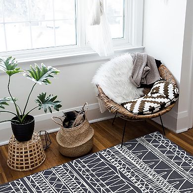 My Magic Carpet Chelsea Tribal Waterproof Machine Washable Rug