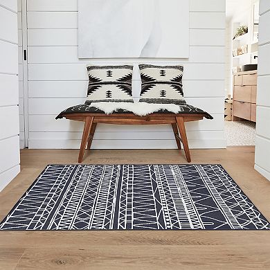 My Magic Carpet Chelsea Tribal Waterproof Machine Washable Rug