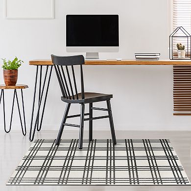 My Magic Carpet Plaid Waterproof Machine Washable Rug
