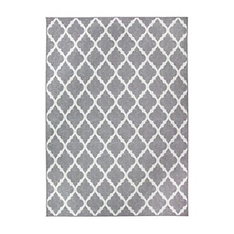 My Magic Carpet Moroccan Trellis Grey Rug 2.5x7