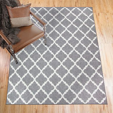 My Magic Carpet Moroccan Trellis Waterproof Machine Washable Rug