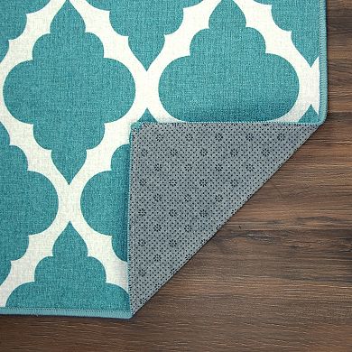 My Magic Carpet Moroccan Trellis Waterproof Machine Washable Rug