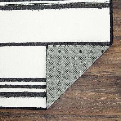 My Magic Carpet Stripe Waterproof Machine Washable Rug