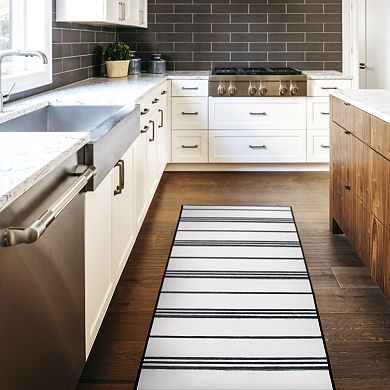 My Magic Carpet Stripe Waterproof Machine Washable Rug