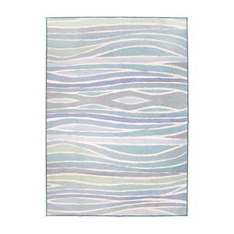 My Magic Carpet Waves Ocean Blue Rug 2.5x7