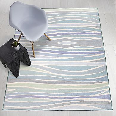 My Magic Carpet Waves Waterproof Machine Washable Rug