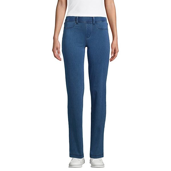 Women's Lands' End Starfish Straight-Leg Pull-On Jeans