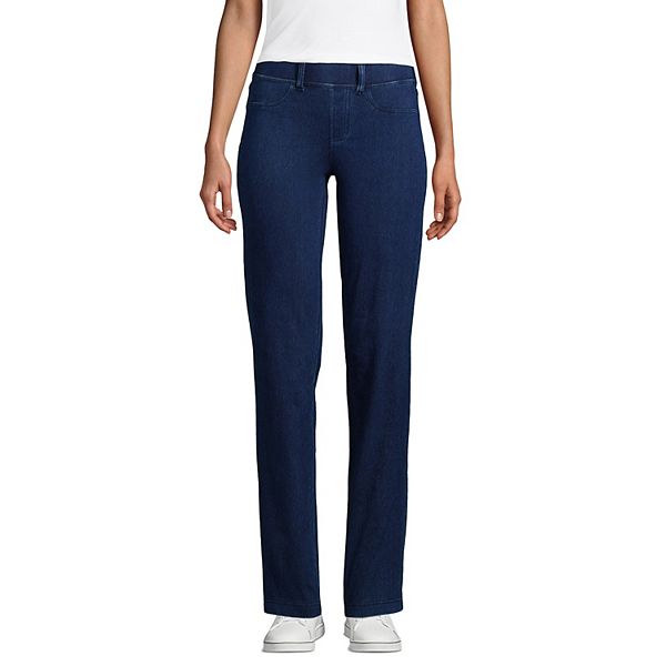 Women's Lands' End Starfish Straight-Leg Pull-On Jeans