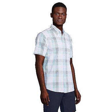 Men's Lands' End Button-Down Seersucker Shirt