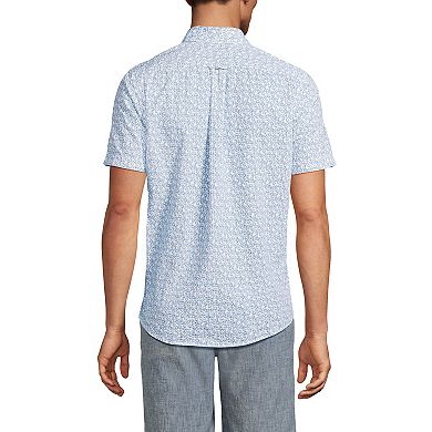 Men's Lands' End Button-Down Seersucker Shirt