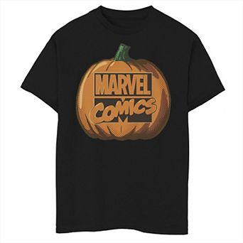 Boys 8-20 Marvel Comics Logo Halloween Pumpkin Graphic Tee