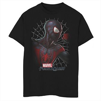 Boys 8-20 Marvel Puzzle Quest Spider-Man Profile Portrait Graphic Tee