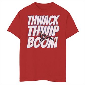 Boys 8-20 Marvel Spider-Man: Into The Spider-Verse Thwack Thwip Boom Graphic Tee