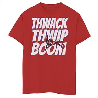 Boys 8-20 Marvel Spider-Man: Into The Spider-Verse Thwack Thwip Boom Graphic Tee