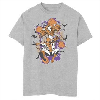 Boys 8-20 Marvel Iron Man & Spider-Man Halloween Graphic Tee
