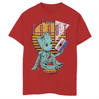 Boys 8-20 Marvel Guardians Vol. 2 Baby Groot Retro 90's Tape Graphic Tee