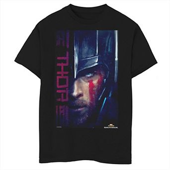 Boys 8-20 Marvel Thor Ragnarok Might God of Thunder Profile Graphic Tee