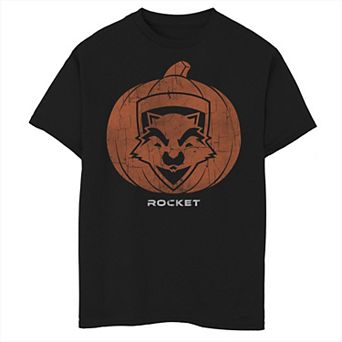 Boys 8-20 Marvel Guardians Of The Galaxy Rocket Pumpkin Halloween Graphic Tee