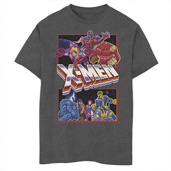 Boys 8-20 Marvel X-Men Retro Video Game Logo Panels Graphic Tee