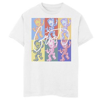 Boys 8-20 Marvel Guardians Of The Galaxy Groot Pop Art Panels Graphic Tee