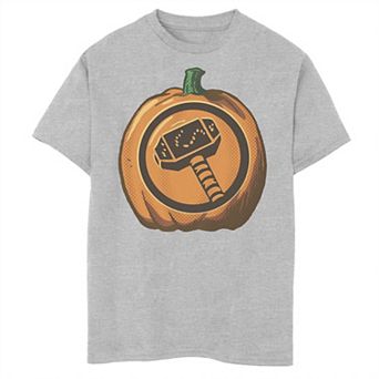 Boys 8-20 Marvel Thor Hammer Halloween Pumpkin Graphic Tee