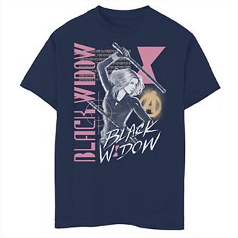Boys 8-20 Marvel Black Widow Retro Collage Graphic Tee