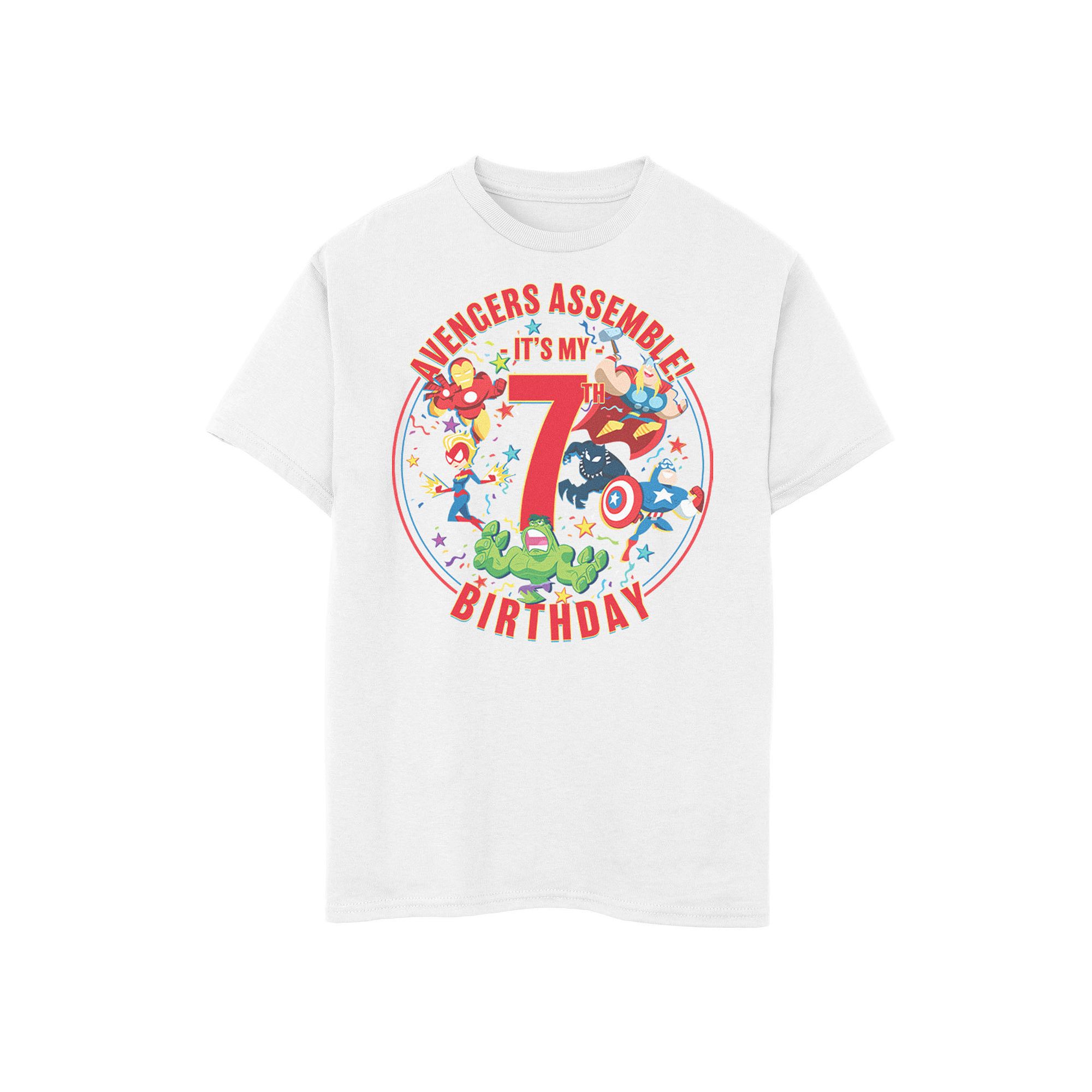 Boys 8-20 Marvel Avengers Assemble Its My 7th Birthday Graphic Tee, Boys,