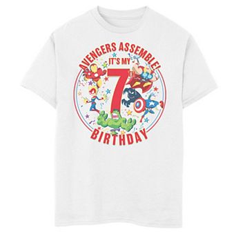 Boys 8-20 Marvel Avengers Assemble It's My 7th Birthday Graphic Tee