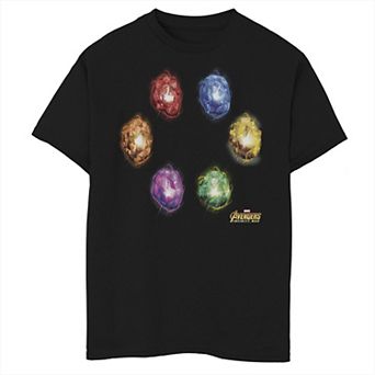 Boys 8-20 Marvel Avengers Infinity War Stones Glow Graphic Tee
