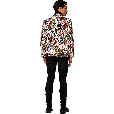 Men's OppoSuits Slim-Fit King of Clubs Poker Cards Blazer