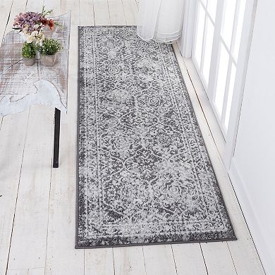 KHL Rugs Tiera Transitional Damask Area Rug