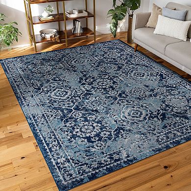 KHL Rugs Tiera Transitional Damask Area Rug