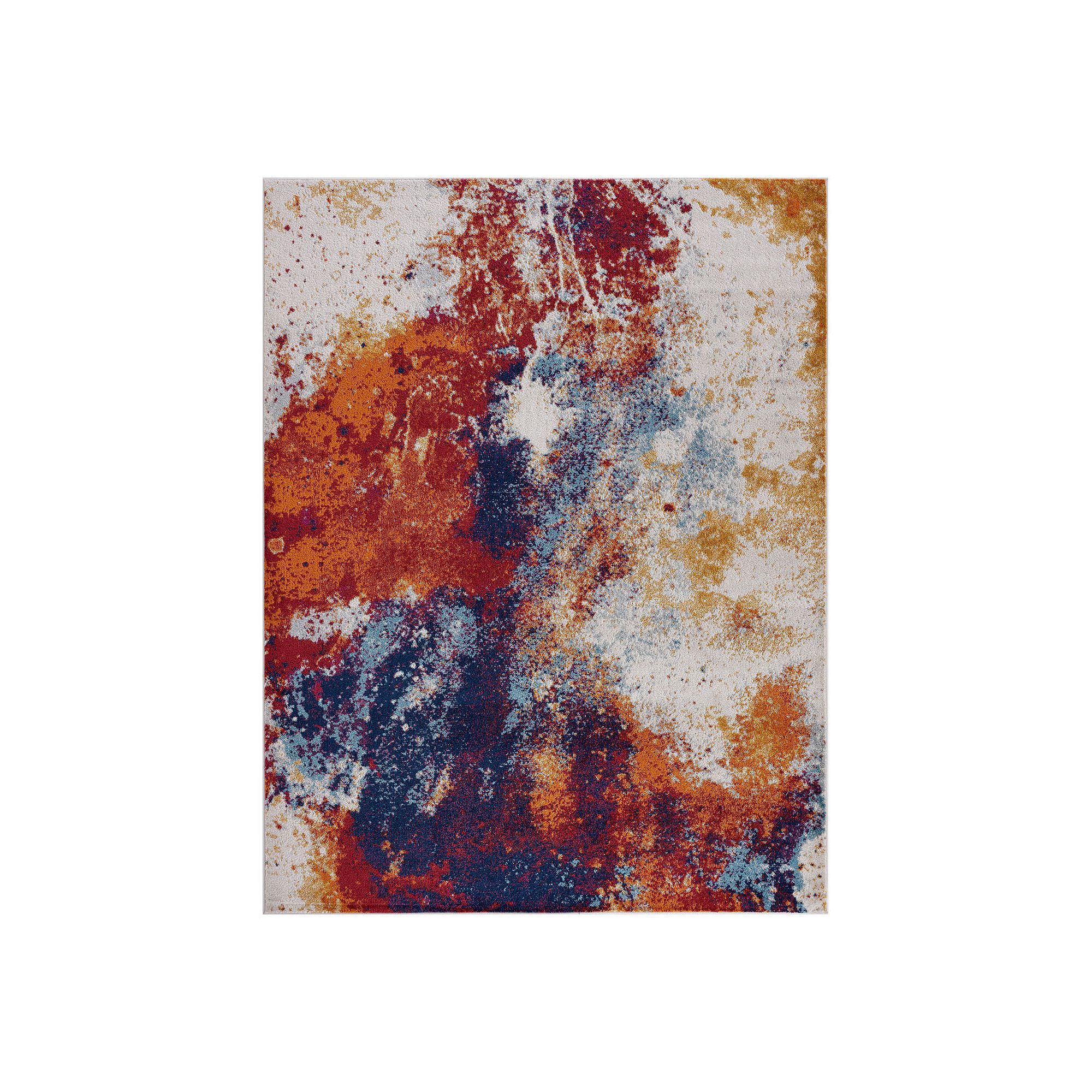 KHL Rugs Carter Contemporary Abstract Area Rug, Multi-Color