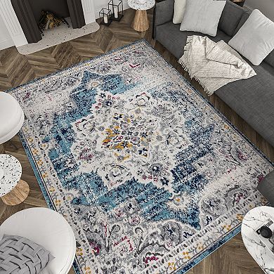 KHL Rugs Kaitlyn Traditional Medallion Area Rug