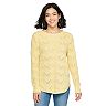 Women's Sonoma Goods For Life® Cozy Wave-Stitch Crewneck Sweater