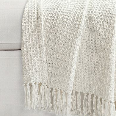 Lush Decor Waffle Cotton Knit Throw